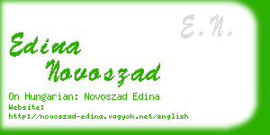 edina novoszad business card